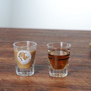 China Espresso Shot Glasses With Measurements Heavy Expresso Coffee Glass Cup on sale