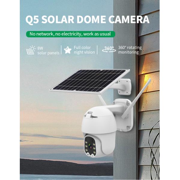 Outdoor Waterproof Wireless Solar Camera 360 Degree PTZ Wifi Security Camera