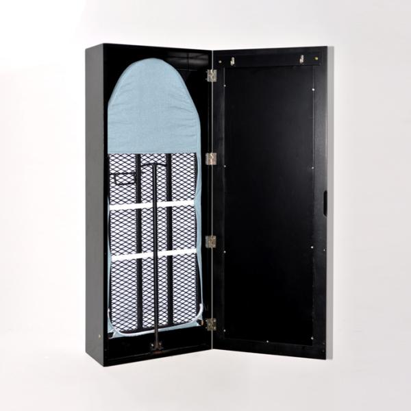Black E1 MDF Solid Wood European Style Ironing Board Wall Unit