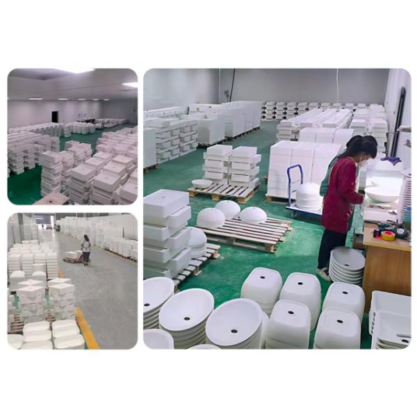 Oval White Ceramic Above Counter Wash Basin High End Bathroom Sanitary Ware