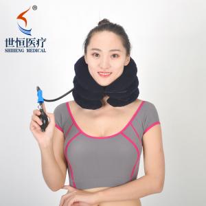 China Inflatable neck brace support soft flannel cervical pillows supplier wholesale