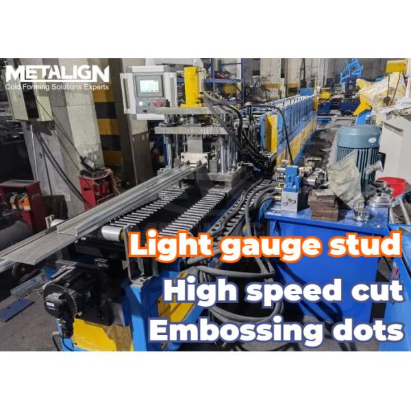 High Speed Light Steel Stud Roll Former With Customizable Perforations And