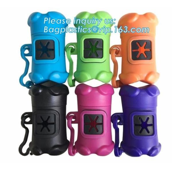 Pet product house shape dog waste bags with dispenser and leash clip, Pet Waste Bag Removal Disposal Heavy Duty Earth Fr