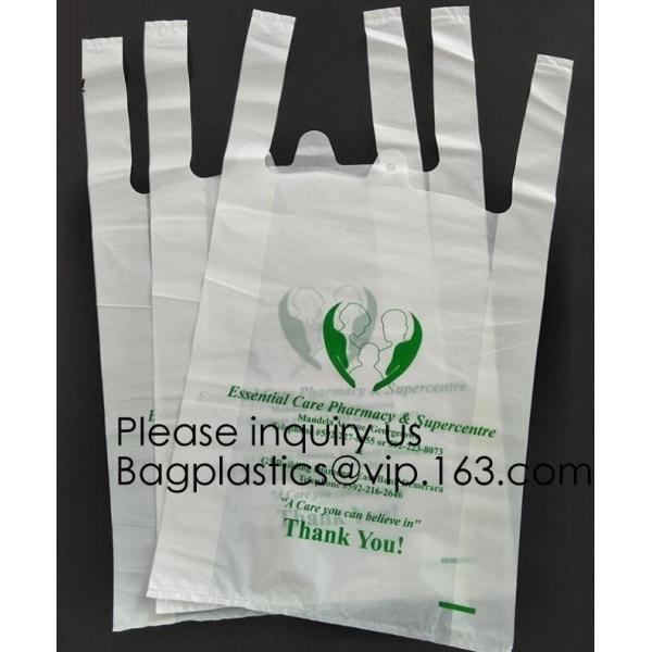 Cheap T-Shirt Compostable Bags Biodegradable Bag For Food, T-Shirt Garment Plastic Bags Compostable 100% Biodegradable