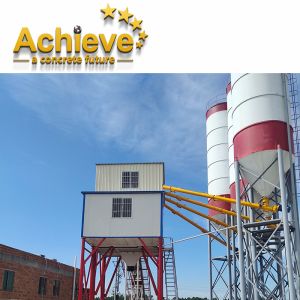 China Ready Mixed Concrete Batching Plant 60 CBM Per Hour PLC Control wholesale