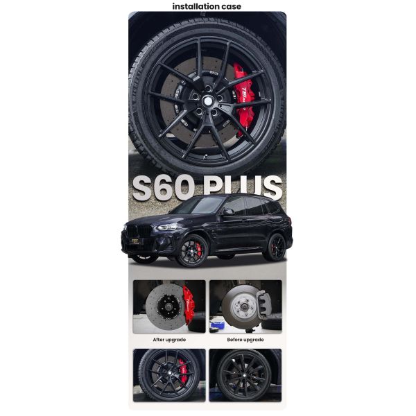 TEI S60 Plus 6 Piston Brake Caliper Big Brake Upgrade R19 R20 R21 Car Wheel Front Car Brake Kit for BMW X5 E53 E70 F15 G05