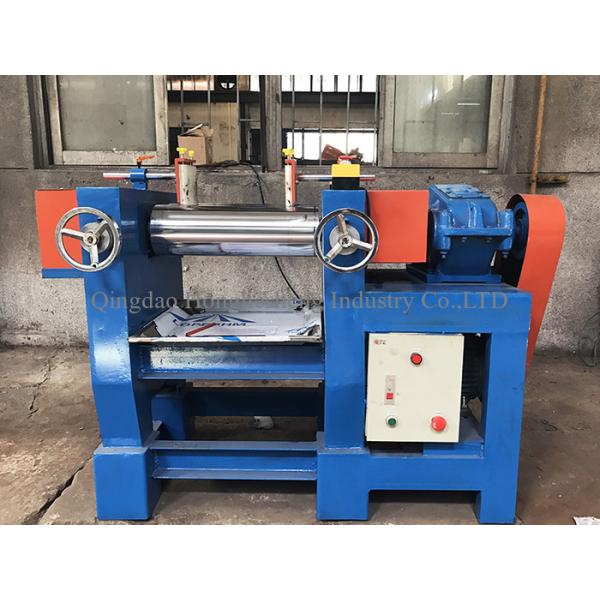 18KW Two Roll Open Rubber Mixing Mill 250mm Reclaimed Rubber Sheet Machine
