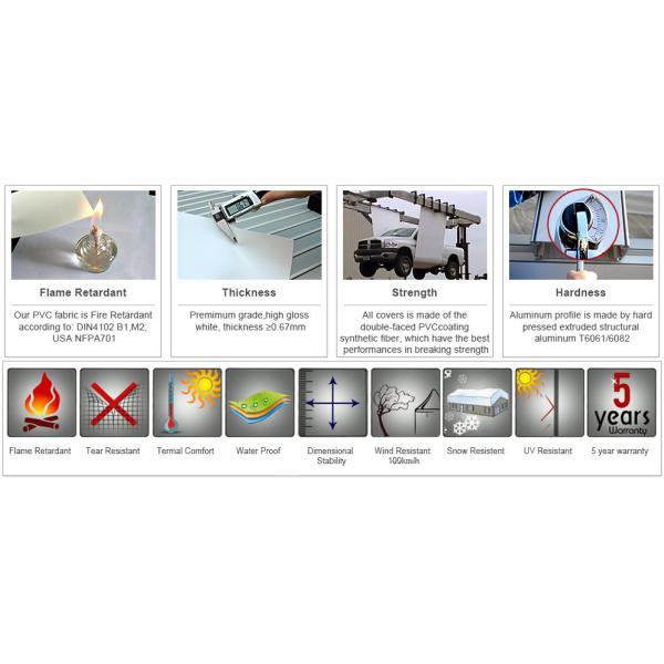 Water Proof And Fire Resistance Aluminum Pergola Carports for Garage Parking Solution