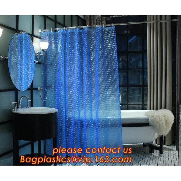 Custom Polyester Printing Shower Curtain, waterproof fireproof hook kids bathroom shower curtains, PEVA Shower curtain f