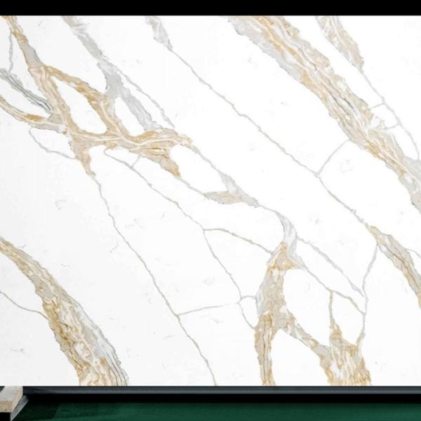 Customized Quartz Stone Slab For Bathroom Vanity Snow White Quartz Stone