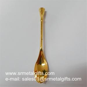 China Vintage Art Deco Antique Spoon & Fork, Gold plated 3D Spoons in bulk production wholesale