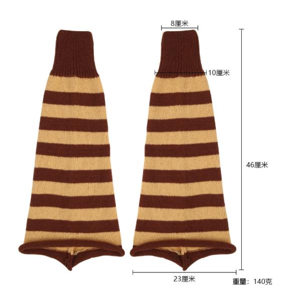 Y-Z Fall Winter Knitted White Warm Yoga Gothic Horn Knee High Leg Warmers for Women Knee Socks