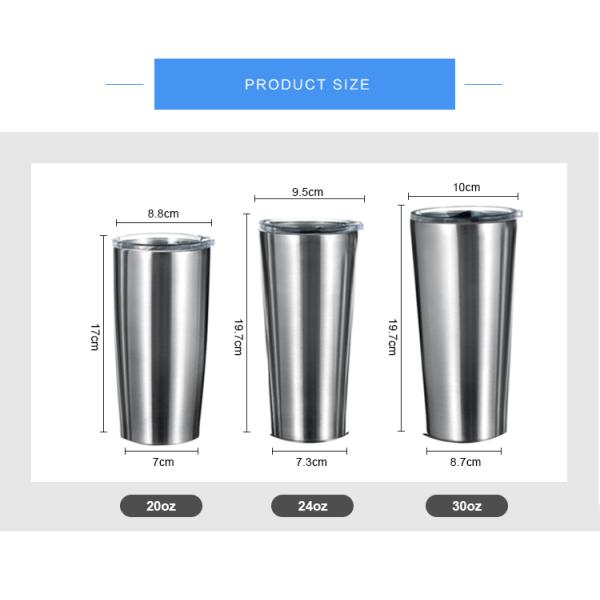 304 Pro Stainless Steel Coffee Travel Mugs Double Wall Vacuum 20oz 24oz 30oz