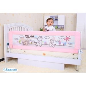 China Pink Toddler Bed Safety Rail / Folding Convertible Bed Gurad Rails wholesale