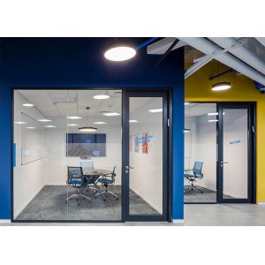 Buy cheap Fashionable Elegant Glass Partition Wall With Door Closer Easy Assemble Acoustic from wholesalers