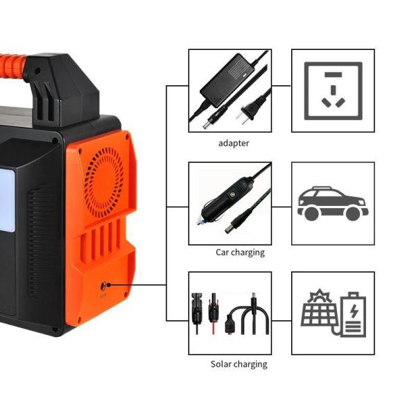 Portable solar mini power station energy storage power supply with USB/DC/TYPE-C/QC3.0 interfaces