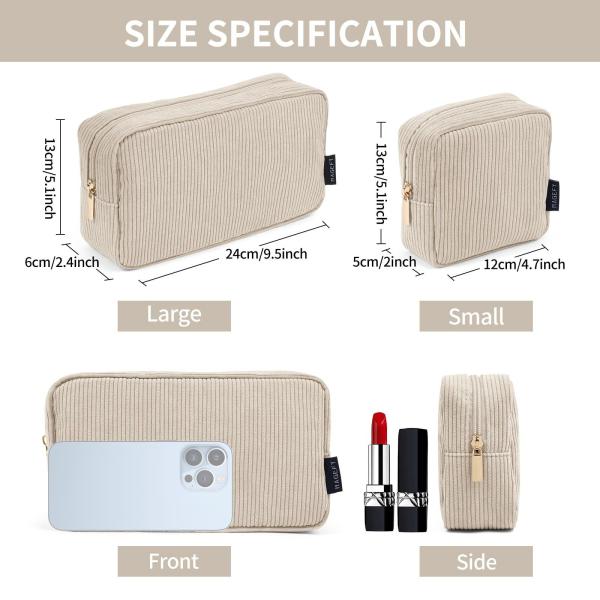 Toiletry bag Makeup bag Corduroy Hold bag