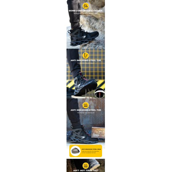 OEM Security Work Boots Flying Weaving Safety Boots Comfortable Safety Shoes For Men And Women