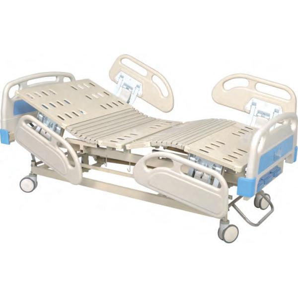 Three Cranks Manual Hospital Bed With Luxury Four Fold PP Guardrails