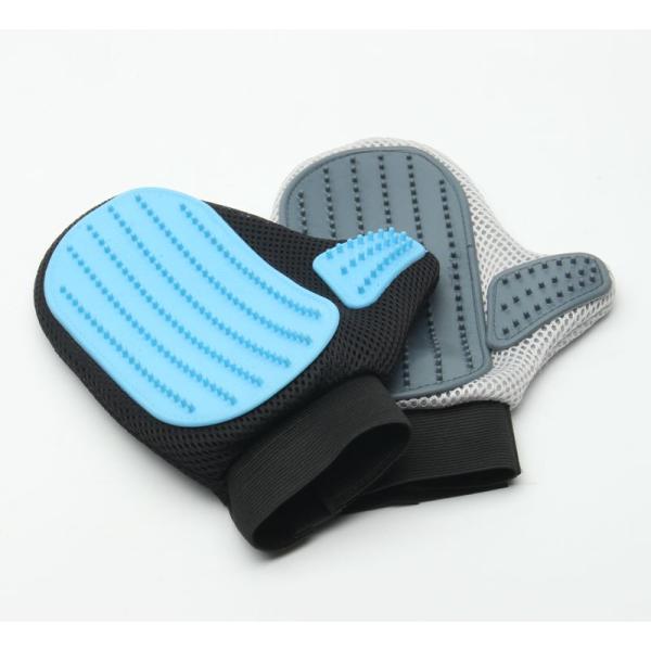 Soft Pet True Touch Five Finger Deshedding Glove For Pet Hair Cleaning