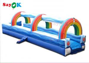 China Bouncy Castle Rainbow Inflatable Water Slide PVC Water Slide For Sale wholesale