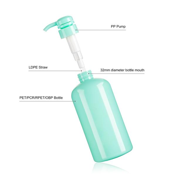 Opaque Color 600ML 20 OZ Plastic Shampoo Pump Bottles Empty