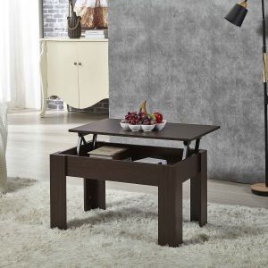 China square Dark Brown 15KG Solid Wood Coffee Tables wholesale