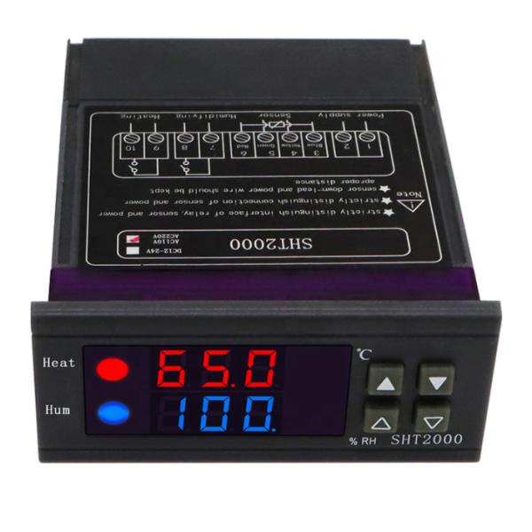 Dual Digital Temperature Humidity Controller AC 110V 220V Thermostat Humidistat Therometer Hygrometer