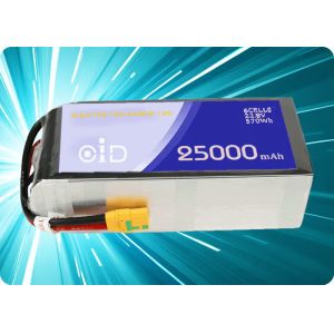 China 22.8V 25000mAh Lithium Polymer Drone Battery 90A Discharge wholesale
