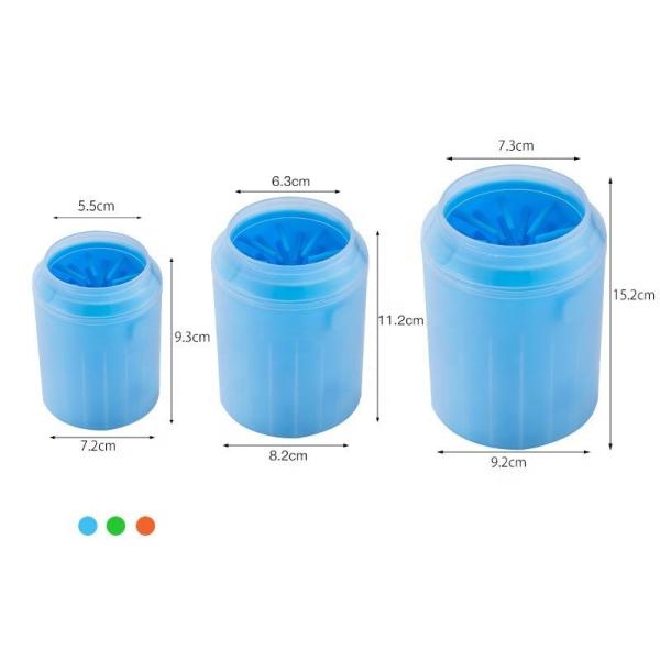Silicone Pet Cleaning Tools Portable Dog Foot Washing Cup Blue / Orange / Green