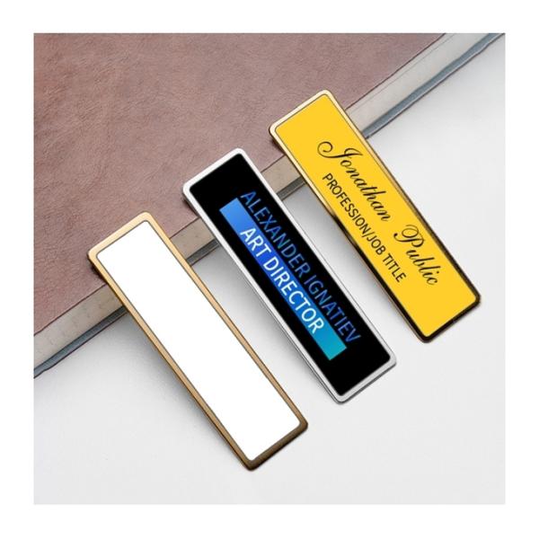 Reusable Blank Sublimation Name Badge Magnetic Name Tags Custom Logo