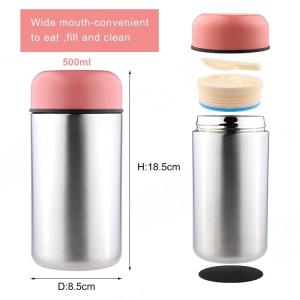 China Original Vacuum Insulated Food Jar , Double Wall Vacuum Insulated Lunch Box Logo Printed wholesale