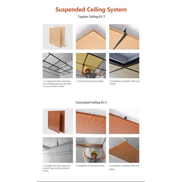 High NRC Natural Veneer Perforated Acoustic Wood Panels For Commercial Office