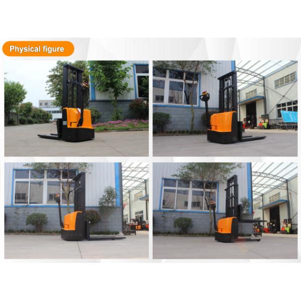 Walkie Electric Pallet Stacker With PU Wheel Loading 1000kg 1500kg