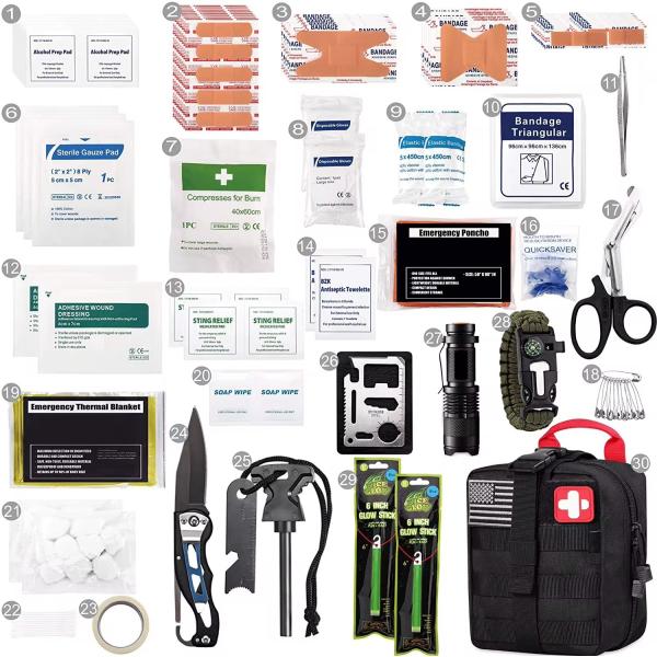 Wholesale Portable Ifak Molle Utility Bag Pouch Tactical First Aid Kit With Equipment Medical Supplies For Outdoor