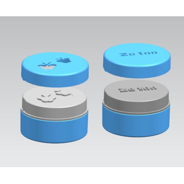 Two Color Empty Plastic Cosmetic Jars 50ml Eye Cream Jar With Customized LOGO Cap