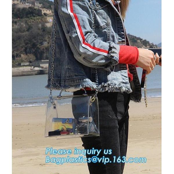 Chain Bag Cute Girl's Clear PVC Transparent Sling Hobo Handbag, PVC Women Handbag, PVC Beach Bag handbag/Fashion women h