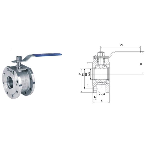 Wafer Type Extend Stem WCB Ball Valve With Reduced Bore