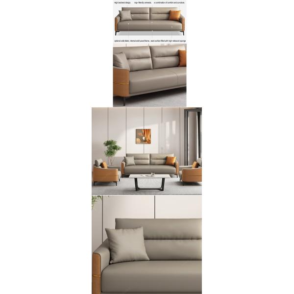 GENUINE Leather Modern Office Sofa Set Reception Sofa for Contemporary Office Talks
