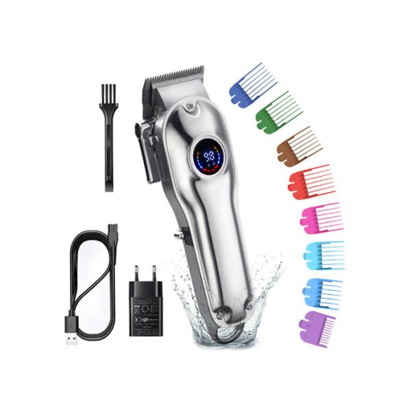 100% Waterproof Cordless Pro Home Barber Kit LED Display for Men