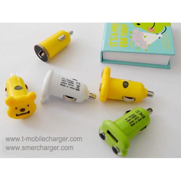 cute cartoon USB charger /portable mini car charger/car accessories/Iphone charger