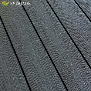 China Structure Hollow Double Colors Wpc Outdoor Decking 3D Embossing Wood Grain Flooring wholesale