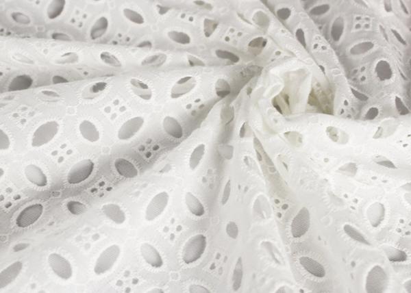 Quality Heavy Vintage Eyelet 100% Cotton Lace Fabric Wholesale By The Yard for sale