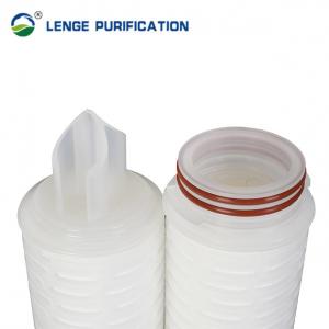 China 40 Inch Pleated PFA Filter Cartridge With 0.45um PTFE Membrane wholesale
