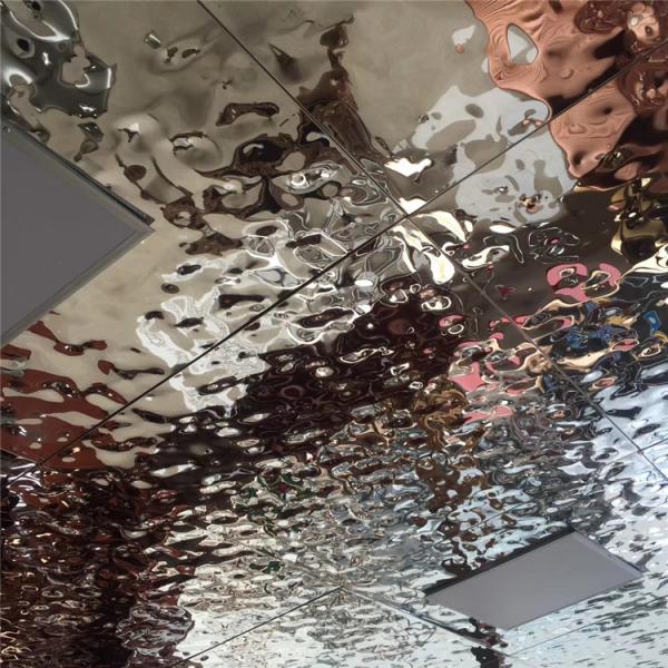 Embossed Stainless Steel Panels Rose Gold Mirror Finish For Hotels Villa Lobby Interior Decoration 201 304 316