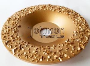 China Gold Buffing Tungsten Carbide Grinding Disc For Roughing Rubber And Fabric on sale