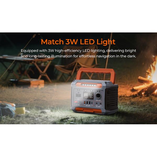 300W Portable Power Station with MPPT Controller and Wireless Charging