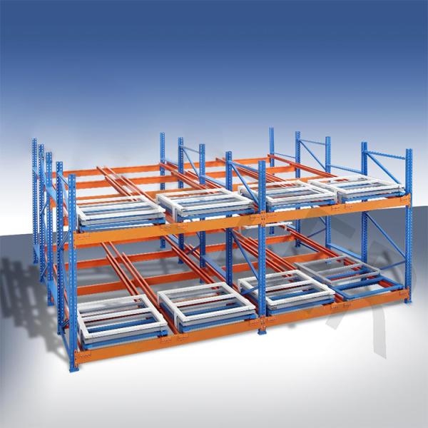 Cold Storage Push Back Racking System With Condensation Resistant Coatings