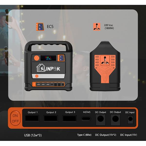 300W Lithium Portable Power Station Lithium Battery Solar Generator