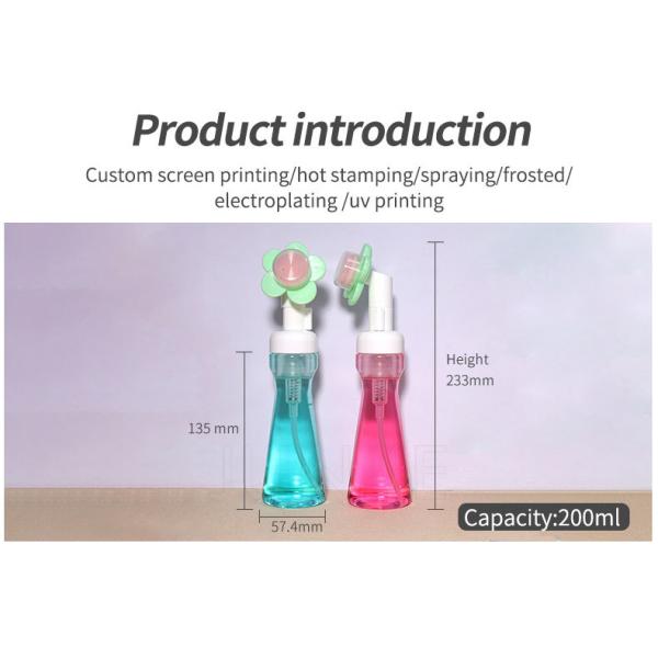 Plastic Foam 200ml Luxury Surface Pet Face Cleanser Liquid Foaming Mousse Pump Bottle Transparent Foam Bottle